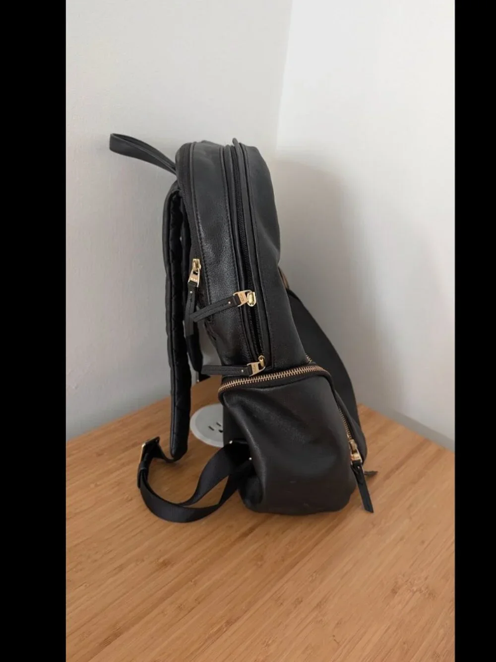 TUMI Voyageur Leather Calais Backpack - Black Leather